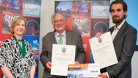 Chris Burgoyne and Owen Mitchell awarded the "Best Research into Practice Paper Prize"