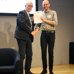 Will Hawkins awarded a prize at the IABSE Future of Design conference