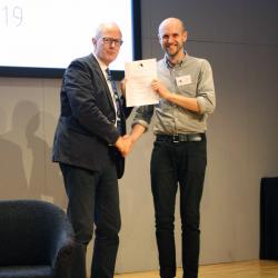 Will Hawkins awarded a prize at the IABSE Future of Design conference